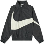 Nike Men's Swoosh Woven Track Jacket in Black/Coconut Milk
