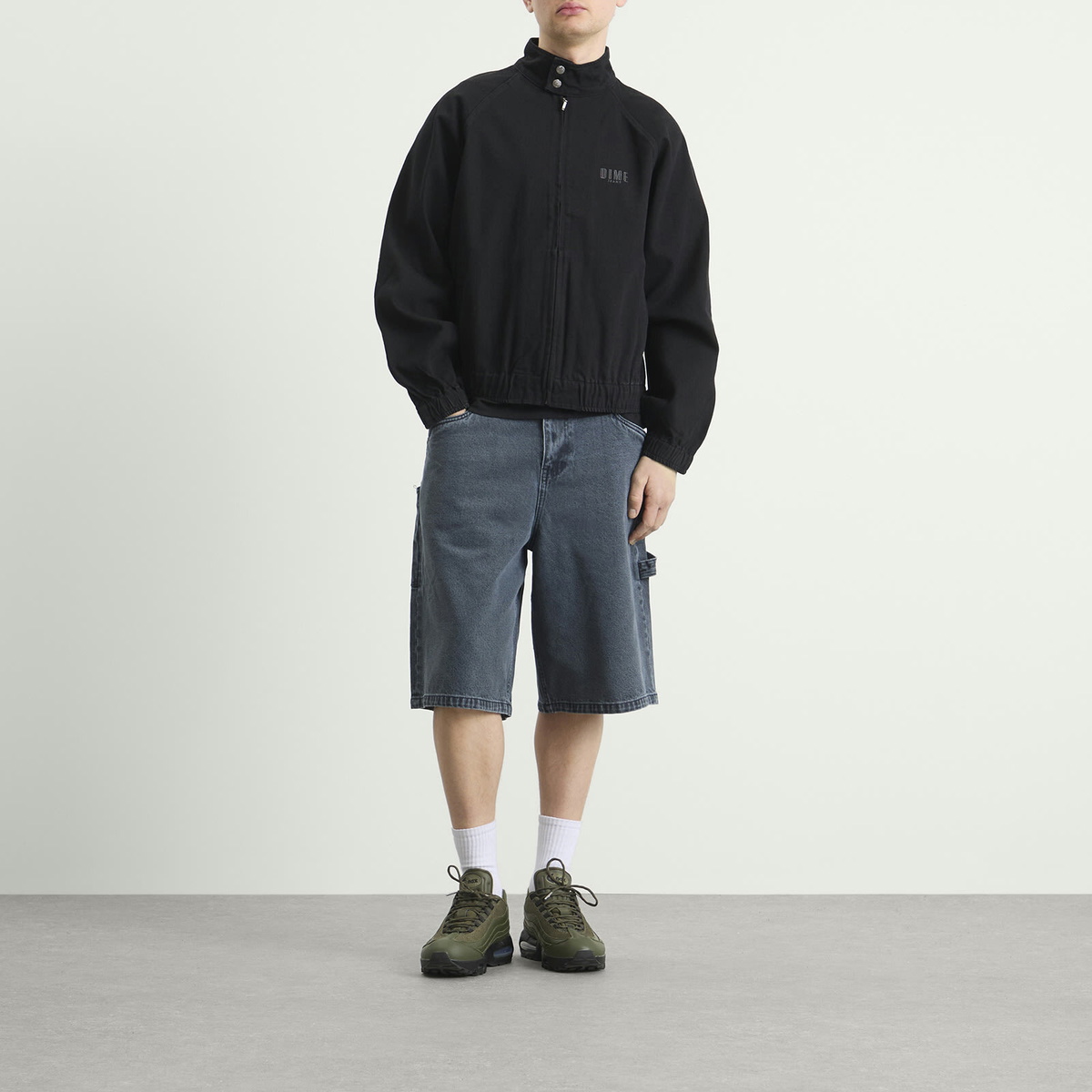 Dime Men's Classic Denim Shorts in Overdyed Blue