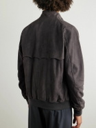 Baracuta - G9 Suede Harrington Jacket - Gray