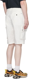 C.P. Company White Garment-Dyed Shorts