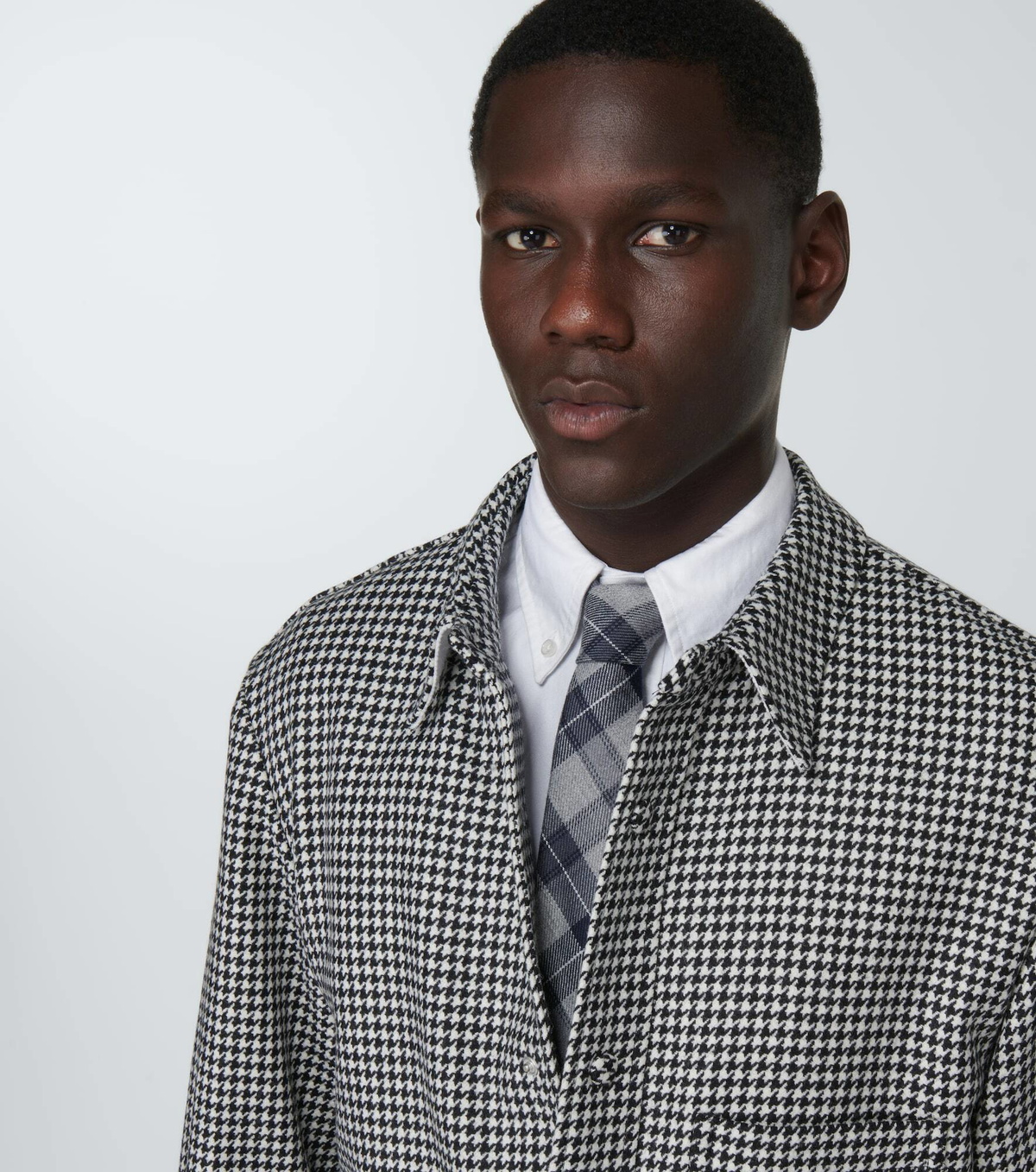 Thom Browne - Checked knit wool tie