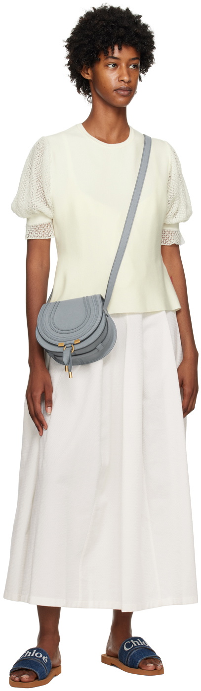 Chloé Blue Small Marcie Saddle Bag