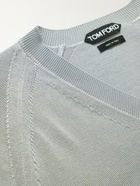 TOM FORD - Silk and Wool-Blend Sweater - Gray