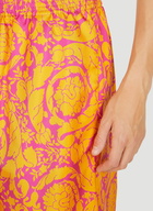 Stencil Print Shorts in Orange