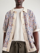 NN07 - Ryan Knitted Cotton and Linen-Blend T-Shirt - Neutrals