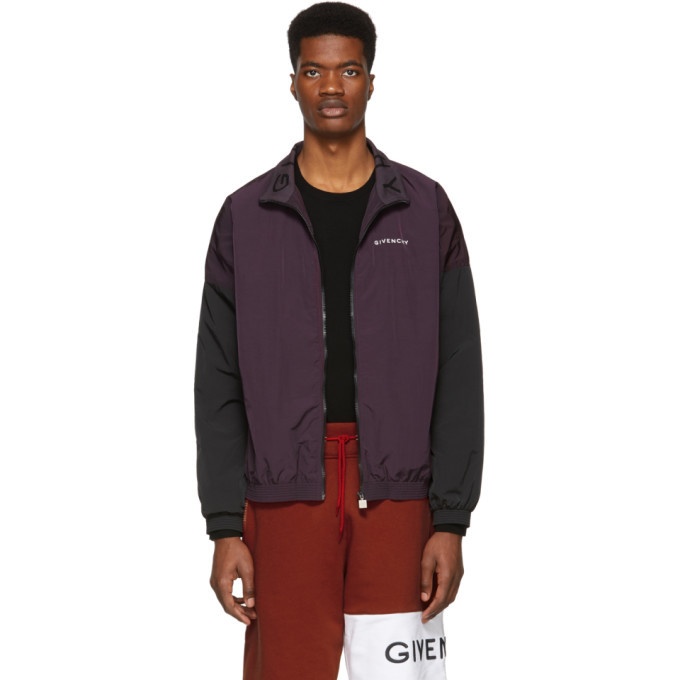 Photo: Givenchy Purple and Black Two-Toned Tracksuit Jacket