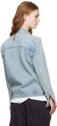 We11done Blue Washed Denim Jacket