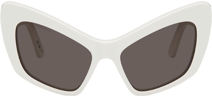 Photo: Balenciaga White Monaco Sunglasses