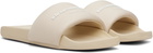 Alexander Wang Beige 'AW' Pool Slides