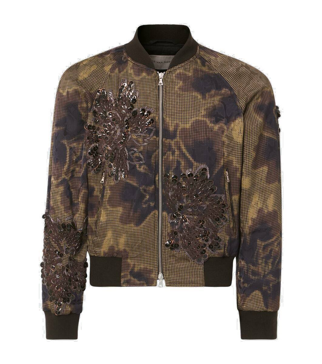 Dries Van Noten Botanical Landscape Puffer Jacket in Red for Men | Lyst UK