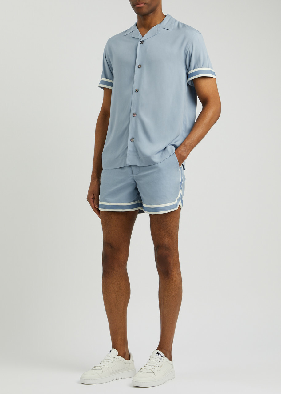 Che Baller Nylon Swim Shorts Light Blue
