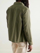 Corridor - Bedford Ribbed Cotton Overshirt - Green