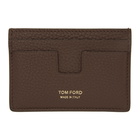 Tom Ford Brown Grained Classic Card Holder