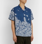 Story Mfg. - Shore Camp-Collar Printed Indigo-Dyed Tencel Shirt - Blue