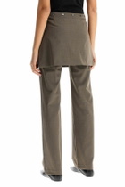 PALOMA WOOL lander pants with overlapping skirt overlay Beige