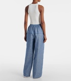 Alaïa Cotton and linen wide-leg pants