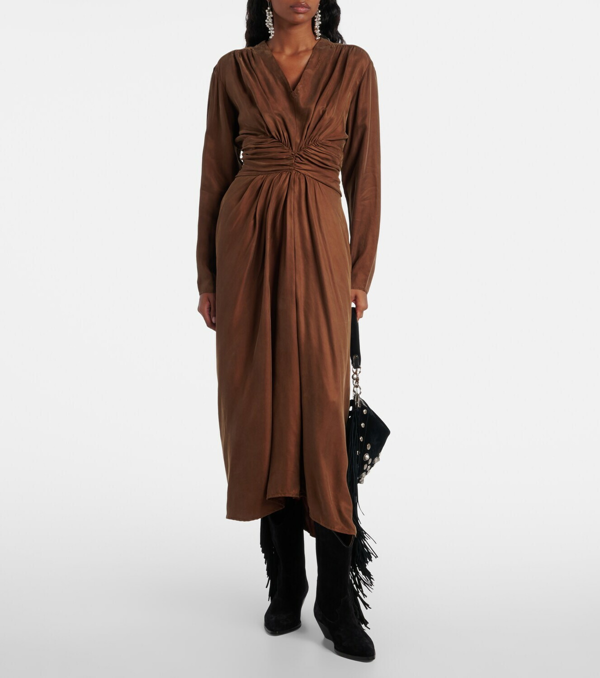 Marant Etoile Draped midi dress