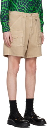 Moschino Beige Garment-Dyed Shorts