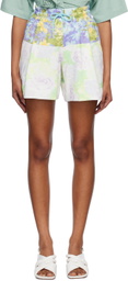 Dries Van Noten Green Floral Shorts