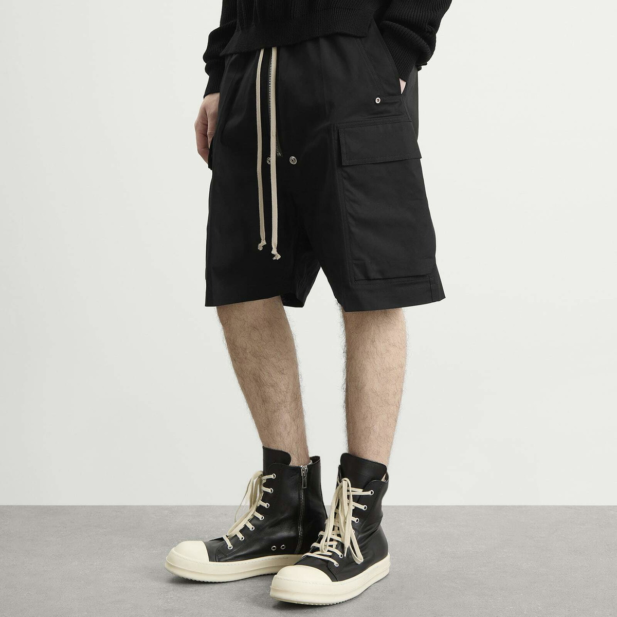 Rick Owens Men's Cargobela Shorts in Black Rick Owens