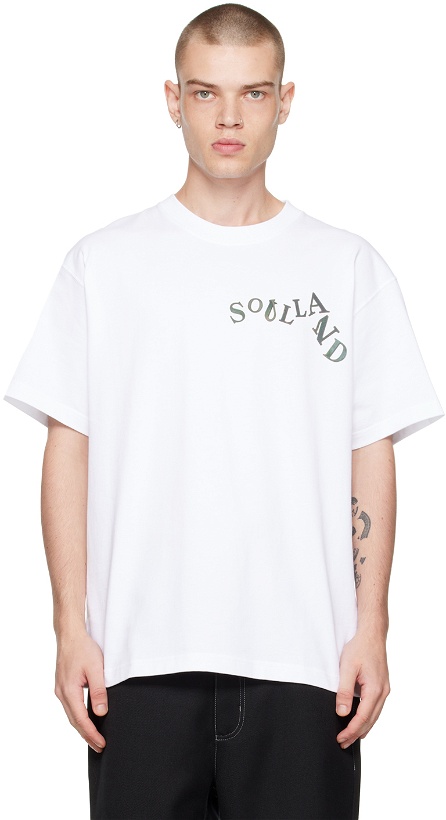 Photo: Soulland White Metal Letters T-Shirt