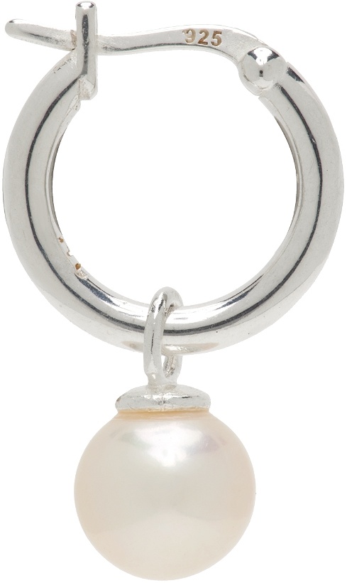 Photo: Hatton Labs SSENSE Exclusive Silver & White Pearl Hoop Earring