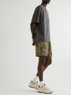 John Elliott - Practice Straight-Leg Leopard-Print Mesh Shorts - Brown