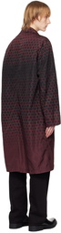 Dries Van Noten Burgundy Graphic Coat