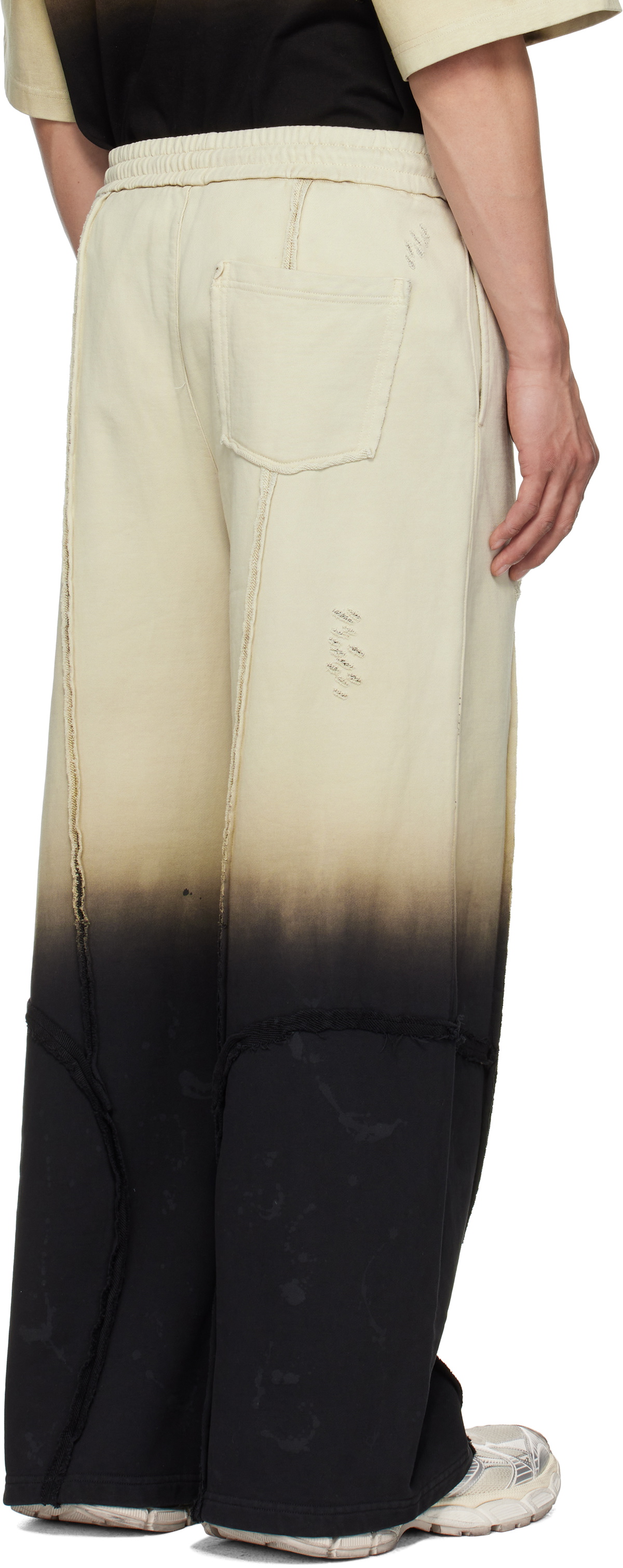 Feng Chen Wang Beige & Black Gradient Sweatpants