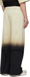 Feng Chen Wang Beige & Black Gradient Sweatpants