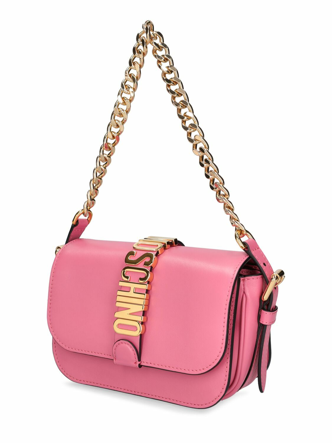 MOSCHINO - Logo Leather Shoulder Bag Moschino