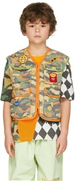 Luckytry Kids Green Military Patch Vest