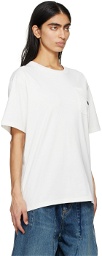 NEEDLES White Embroidered T-Shirt