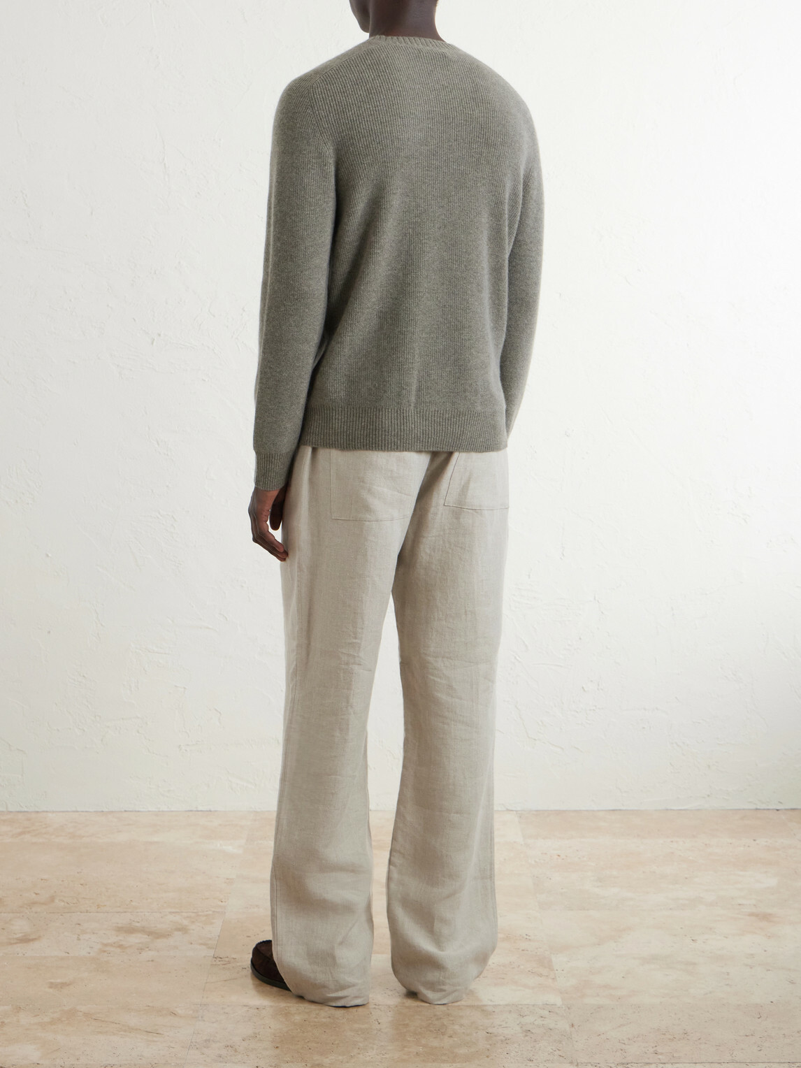 N.PEAL - Oxford Cashmere Sweater - Brown