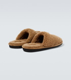 Amiri - Logo shearling slippers