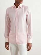 TOM FORD - Cutaway-Collar Silk-Poplin Shirt - Pink