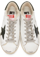 Golden Goose White & Green Super-Star Classic Sneakers