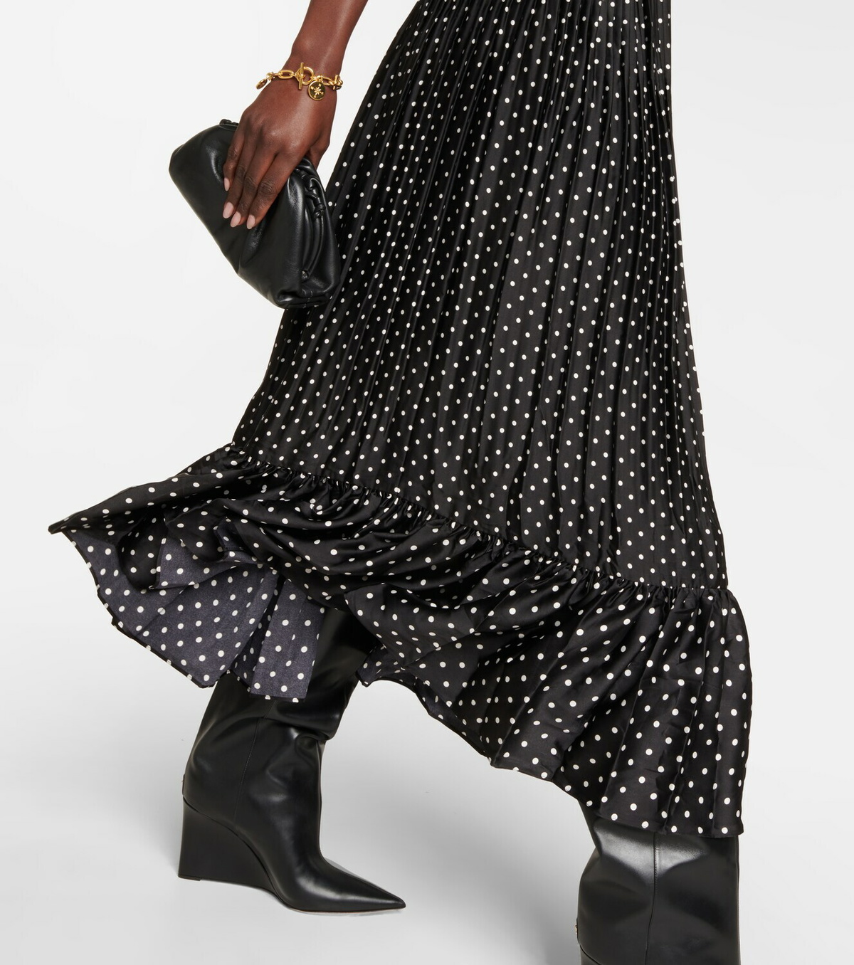 【送料 関税込】POLO RALPH LAUREN Polka-dot crepe midi dress Polo Ralph Lauren - Polka-dot crêpe midi dress Polo Ralph Lauren