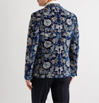 Etro - Slim-Fit Embellished Velvet Tuxedo Jacket - Blue