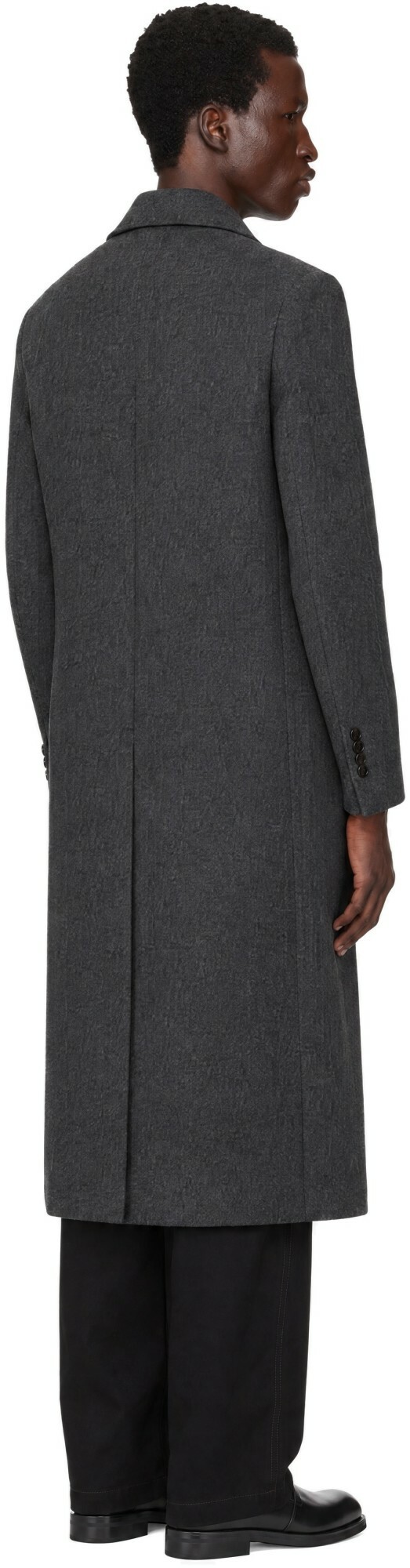 LE17SEPTEMBRE Gray Tailored Wool Double Breasted Coat