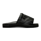 Issey Miyake Men Black Stripe Sandals