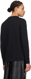 AMI Paris Black Ami de Cœur Long Sleeve T-Shirt