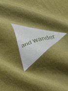 And Wander - Logo-Print THERMOLITE® Overshirt - Green