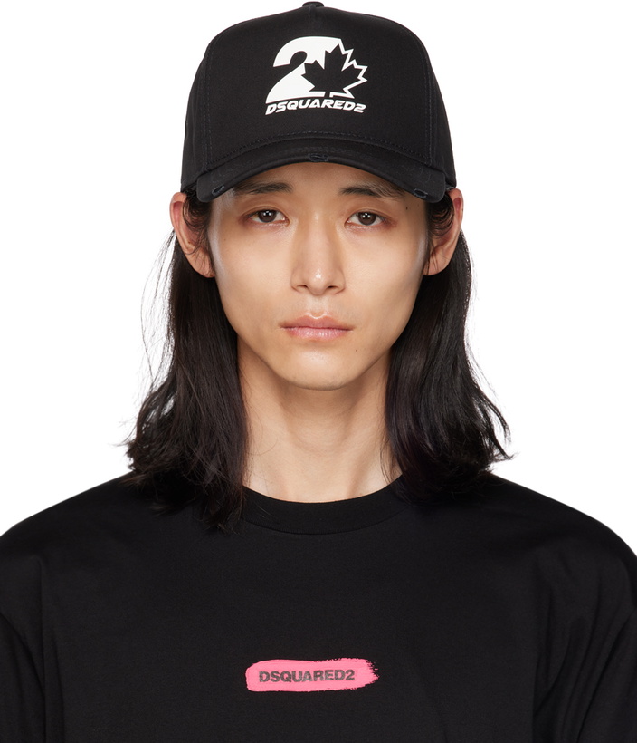 Photo: Dsquared2 Black Embroidered Cap