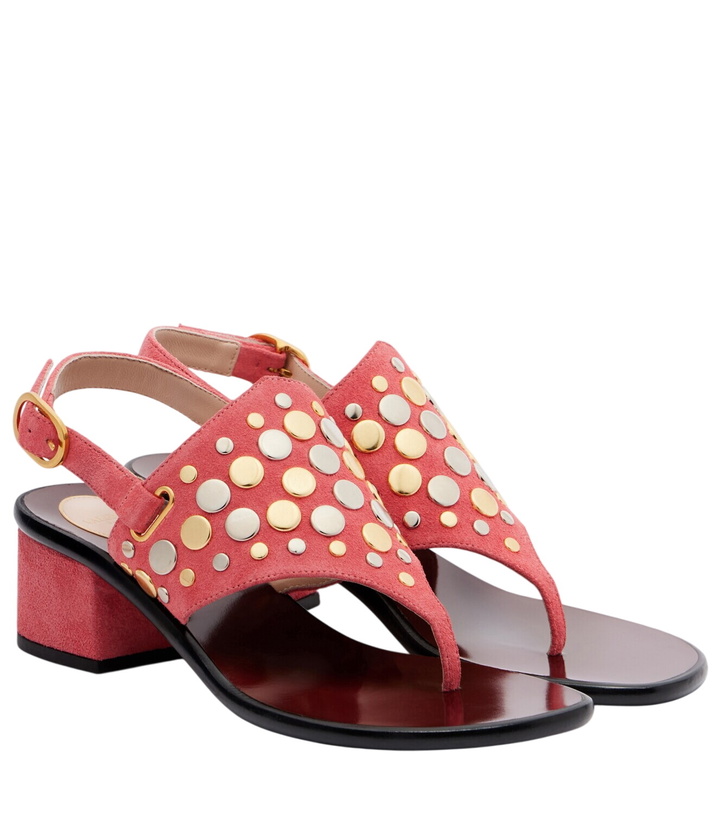 Photo: Valentino Garavani Resort studded suede thong sandals