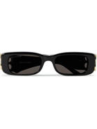 Balenciaga - Rectangle-Frame Acetate and Gold-Tone Sunglasses