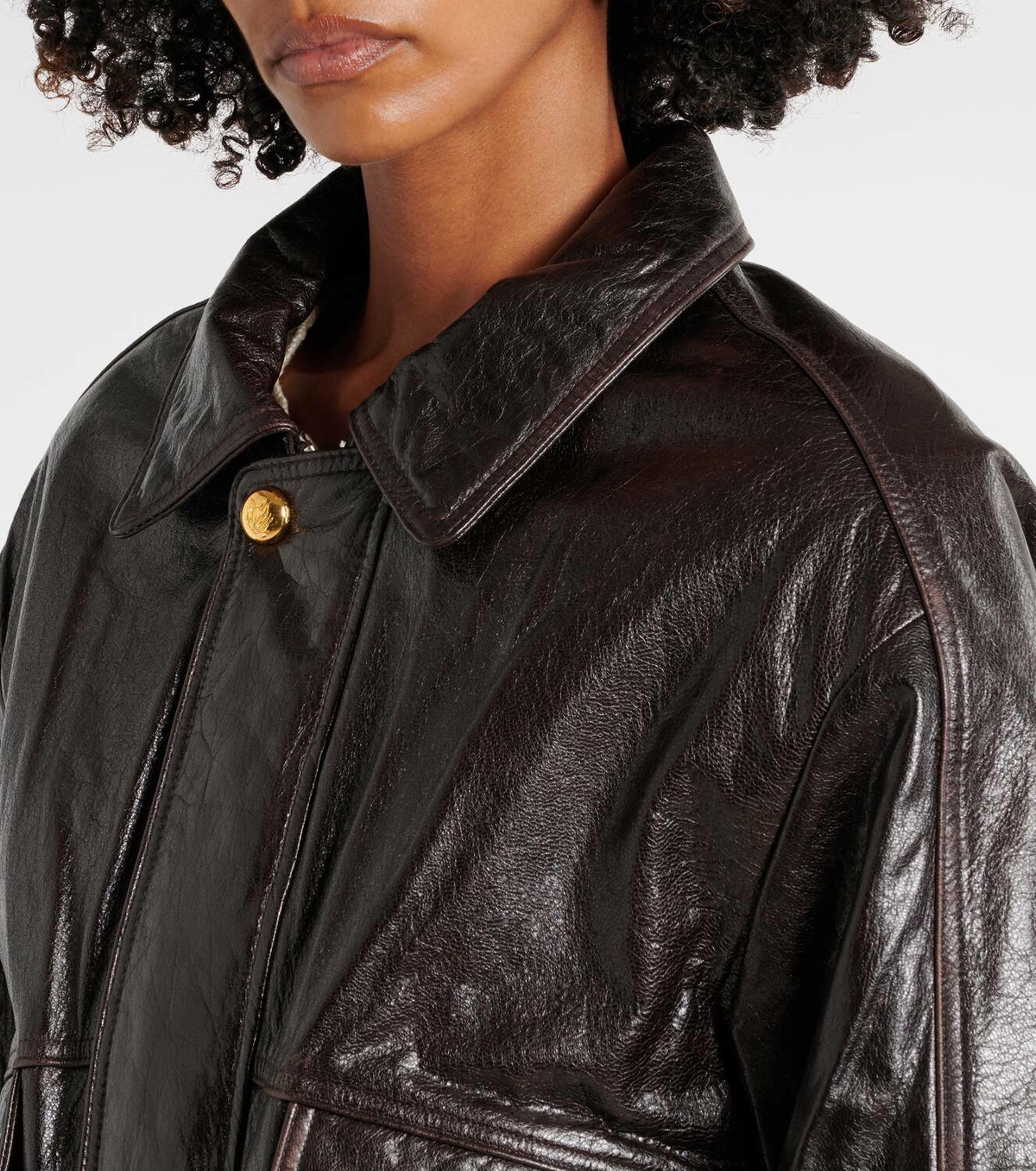 Jacques Wei Leather bomber jacket