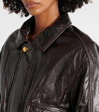 Jacques Wei Leather bomber jacket