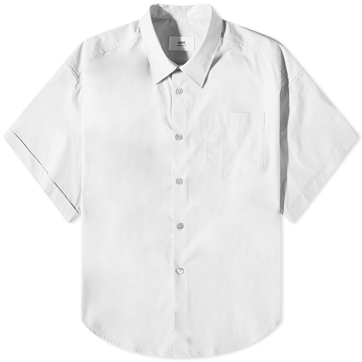 AMI Men's Short Sleeve Shirt in White AMI