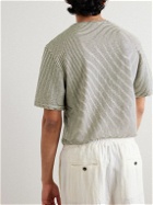 Barena - Striped Cotton-Blend Jersey T-Shirt - Neutrals